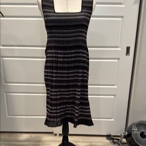 Max Studio Striped Black and Purple Dress